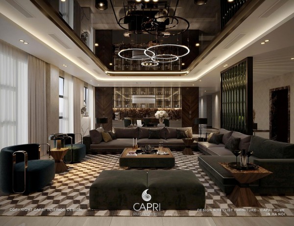 THIẾT KẾ NỘI THẤT PHÒNG KHÁCH VILLA HẢI PHÒNG: ĐẲNG CẤP THƯỢNG LƯU