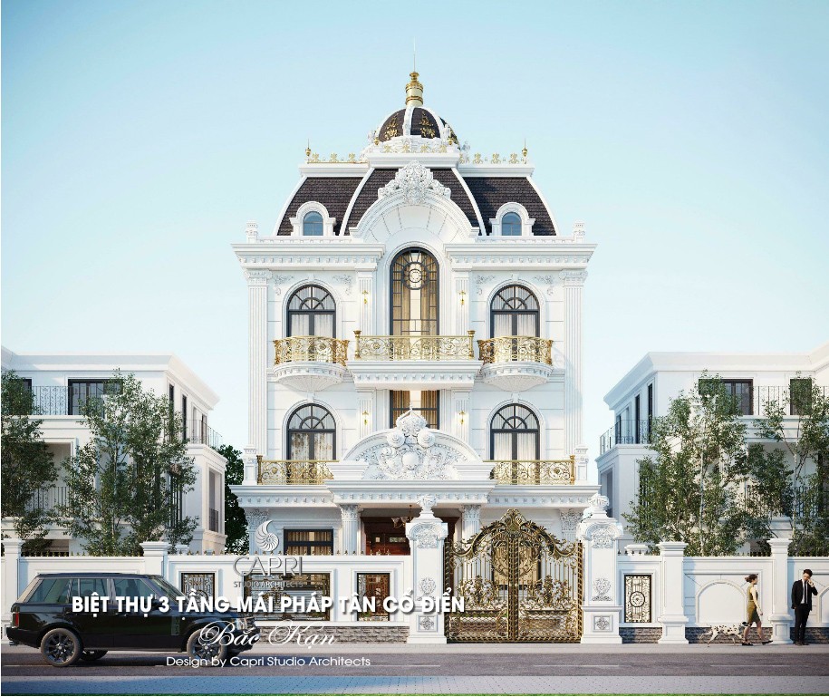 Biệt thự mái pháp tân cổ điển Bắc Kạn 